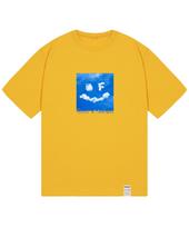 Graver [Unisex] Drawing Smile Cloud Logo Short Sleeve T-Shirt_Mustard Mustard/M