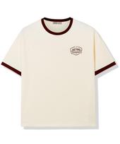 Goobin [Season Off] Pattern Line Ringer Tee Ivory/M