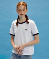 Dist Nine Slim Fit Retroflow Ringer Short Sleeve T-Shirt White (Lp2Tf266-002) White/085