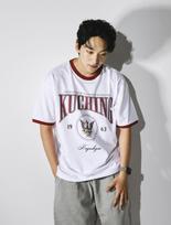 Bajubiju Kuching Ringer T-Shirt [White-Red] M
