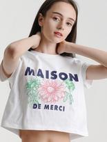 La Maison Studio Women'S Maison Fleur Single Spandex Crop Top White Navy (Fcc2Ts424W) White Navy/S
