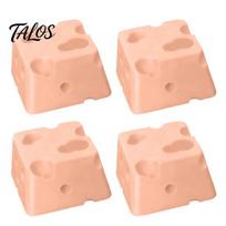 Novelty Cheese Design Keycap 4PCS Keyboard Keycaps, 3D Printed Macaron Color Key Caps, Durable PLA for Cross Axis Switches Decorative Set, Gaming A