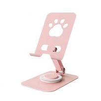 360° Rotation Cat Paw Tablet Stand Foldable Mobile Phone  Stand  Desktop juoda