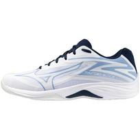 Volleyball Shoes Thunderblade Z Club Wide Entry White x Saxophone Blue x [Mizuno] - Activities, Indoor, Fit, Lightweight, Level, Beginner, Navy, 26.5
