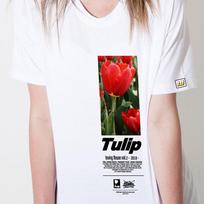 Doldol Loving-Flower_T_14 Loving Flower Spring Tulip Graphic Design T-Shirt White/S