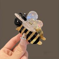 [Adorable Bee Hair Claw] New High-Quality Hair Claw, Creative Cute Half-Updo Hairpin, Bun Clip, Adorable Bee Hair Claw Accessory
