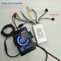 LCD Display S2+LISHUI Controller 13A With Rotating Handle Wire for Electric Bicycle BICYCLE Accessories DIY PART gray