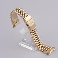 For  Seiko SKX 007 22mm 316L Stainless Steel All Gold Solid Curved End Jubilee Bracelet Watch Band Strap Clasp 22 mm auksas