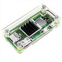 IUniker Raspberry Pi Zero 2 W Case with Heatsink for Adapter OTG Cable Screwdriver Power Switch (IU-RP-032 Clear) Clear