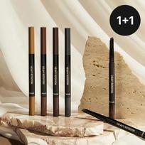 [1+1] Hard Edge Eyebrow Pencil 02 Natural Brown (H) + 03 Dark Brown (H)