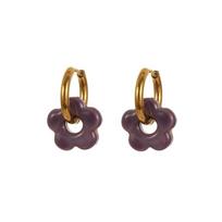 Stainless Steel Ear Cuffs Jewelry Ear Buckle Creative Flower Hoop Earrings  Party kava