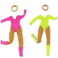 2sets Fashion Outfits For Barbie Doll Jumpsuit Sport Yoga Clothes 1/6 Dollhouse Accessories Christmas Gift Kid Toys įvairiaspalvis