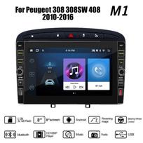 8 colių 2 din Android automobilio radijo daugialypės terpės vaizdo grotuvas, skirtas Peugeot 308 308SW 408 2010-2016 su mygtuko rankenėle WiFi 1+32GB 1+32GB