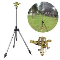 Impact Sprinkler on Retractable Tripod Base, Heavy Duty Zinc Alloy Water Sprinkler for Yard Lawn Tripod Base