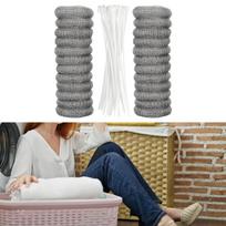Lint Catchers for Washing Machine Hose with Cable Ties Hair Remover Stainless Steel 24 Pieces