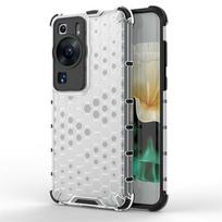 Shockproof Transparent Case For Huawei P60 Pro Bumper Honeycomb Armor Case For Huawei P60 Pro Case Cover For Huawei P60 P 60 Pro For Huawei P60 Pro gryna