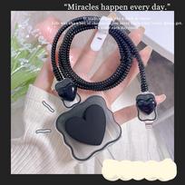 Charger Protector Cable Organiser for iPhone 14 13 Pro Max 18W 20W 3D Cartoon Love Heart Data Cable Management Cord Winder Kit KTY juoda