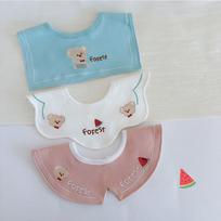 Korean Style Antibacterial Waterproof Baby Bib with Embroidery