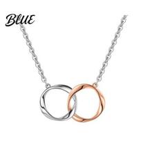 Mobius Band Circles Necklace Intertwined Rings Couple Strip Men Women Womens