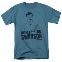 Parks And Rec Swanson Mens T Shirt Slate Officially Licensed S