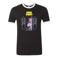 Unisex Ringer Tee T-shirt Cotton Novelty 70s Funny Condom Machine Photos Retro S