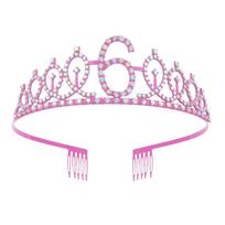 Girls Birthday Party Princesses Crowns Alloys Adjustable Rhinestones Headbands for Birthday Celebrations