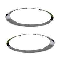 2Pcs Car Headlight Frame For MINI Cooper S R56 R57 R55 Clubman 2007-2015 51137149905 51137149906 Gloss Black/Silver Plated Silver Plated