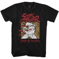 American Classics Street Fighter - Mens Chi T-Shirt, Large, Black S juoda
