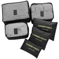 Clothing Underwear Shoes Storage Bag Luggage Bag Travel Bag Six-piece juoda