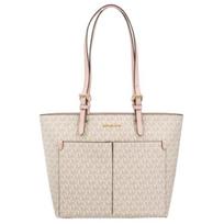 Michael Kors Logo Print PVC Tote Bag Women tote bags Light-Pink 35F3GTVT3B-PWDBLSHMLT Basic Set (Bag+Dust Bag) white