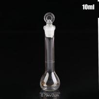1 vnt. 10/25 ml skaidri stiklinė matavimo kolba Stikliniai indai su kamšteliu Chemijos laboratorijos stiklinė kolba Tiekimas su kamšteliu 10ML