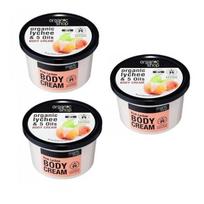 Kūno kremas Organic Shop su ličiais maitinantis, 3 x 250 ml