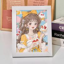 Strawberry Diamond Painting Diy Hand Sticker Diamond Tulip Sunflower Flower Girl Gives Girlfriend Birthday Gift 7114 dessert girl