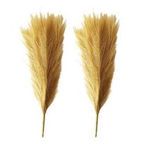 Pretty Fake Pampas Grass Decorative Reusable Layout Props geltona