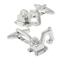 Excavator-shaped cufflinks, 1 pair weighing 14 grams, made of copper, suitable for various occasions to show elegance