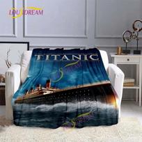 Schöne Liebe Titanic Charaktere Rose DeWitt Bukater und Jack Dawson Bettdecke Wandern Picknick Steppdecke Tagesdecke Fleecedecke 75x90CM