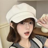 Vintage Newsboy Cap Women Octagonal Beret Hat Artist Painter Cap Female Casual Retro French Style Headwear 2026 New M smėlis