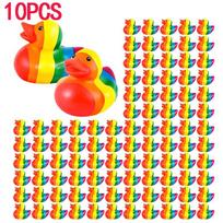 100 Rainbow Rubber Duck Small Rubber Duckies Bulk Ducky Decorations For Rainbow Vivid Birthday Party Lgbt Party Favors Present