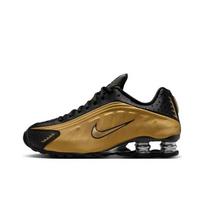 Nike  Shox R4 Black Metallic Gold Women Sneakers Metallic-Silver AR3565-005 40.5