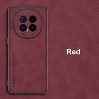 EUCAGR For Honor Magic 8 Pro Air Magic8 Lite PU Leather Phone Case For Honor Magic8 Pro Back Cover Silicone Full Protection Honor Magic 8 Lite raudona