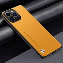 EUCAGR Luxury PU Leather Phone Case For iPhone 17 Pro Max 17E 16E 15 14 13mini 12 Pro Max Plain Skin Shockproof Soft Back Cover iPhone17e geltona