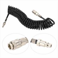 Multiple Size Coiled Air Hose Steel + PU Flexible Coiled Air Hose  Air Compressor 6M