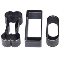 Rectangle Leather Cutting Die Set Oval Storage Case Punching Die Set Alloy Steel Bone Shape Craft Hole Puncher