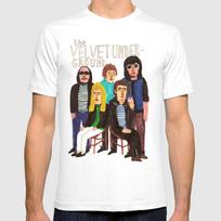The Velvet Underground Caricature Funny White All Size Unisex T-Shirt S įvairiaspalvis
