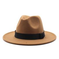 Wide Brim Fedora Hat Classic Jazz Style Felt Hat with Ribbon Band Unisex Design Suitable for Various Occasions and Seasons One Size ruda