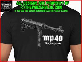 MP40 T-Shirt WWII German Rifle Version 2 M