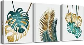 Modernus Augalinis Sienos Paveikslas Su Rėmu Žalias-Auksinis 40X30 Cm, 40x30 cm