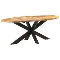Valgomojo stalas, 200x100x75 cm, Ruda