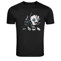 Wild West Revolver Poker Cards Graphic T-Shirt XXXXL