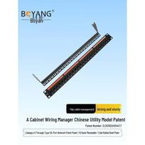 BOYANG Cat6 24-Port 1U Rackmount Patch Panel